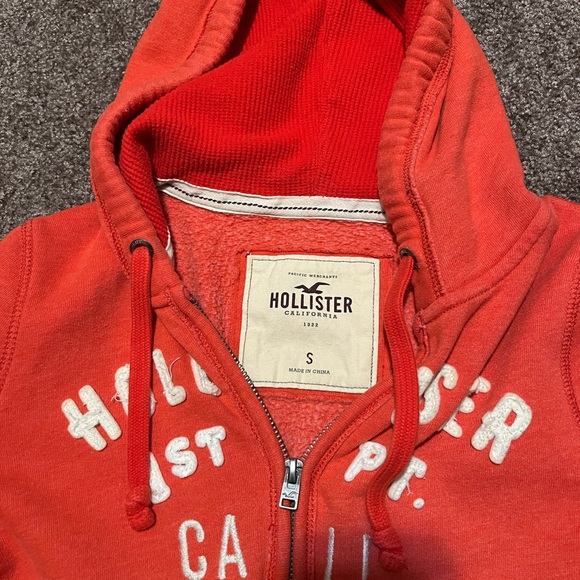 Hollister Bright Orange Zip-up - Picture 4 of 5